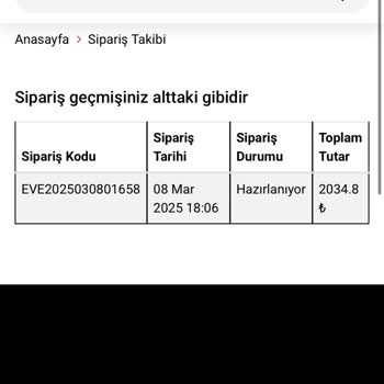 Eksik Sipariş Görüntüleme Sorunu