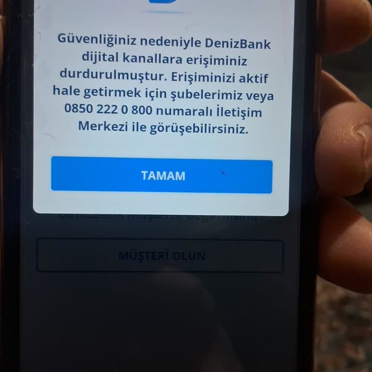 Denizbank Mobil Uygulama Erişim Sorunu Ve Mağduriyet