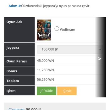 Joygame Eksik Yüklenen Joypara Ve Geri Ödeme Talebi!