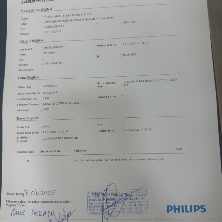Yeni Alınan Philips Süpürge Kendi Kendine Kapanıyor