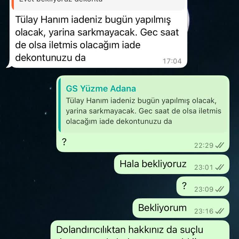 Ödeme Alındı, Eğitim Ve İade Yapılmadı