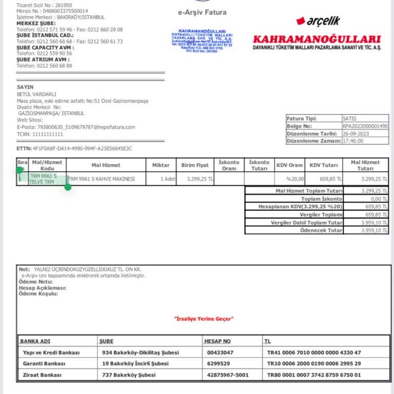 Arçelik Telve Kahve Makinesi Hayal Kırıklığı