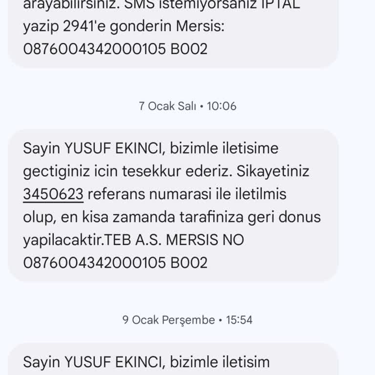 TEB Bankası'nda Kredi Kartı Mağduriyeti