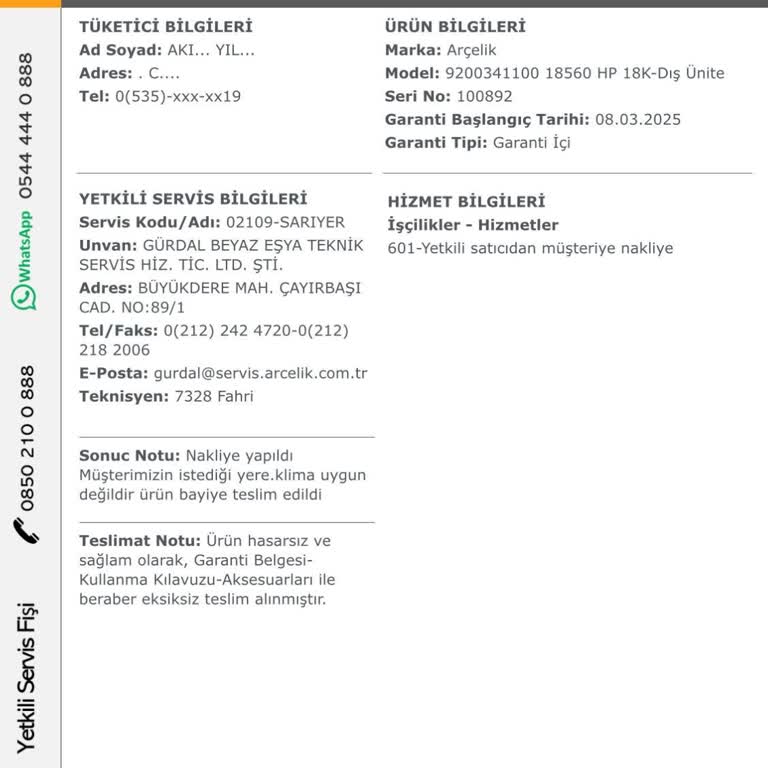 Arçelik Servis Elemanının Saygısız Tavırları Ve Ürün İadesi