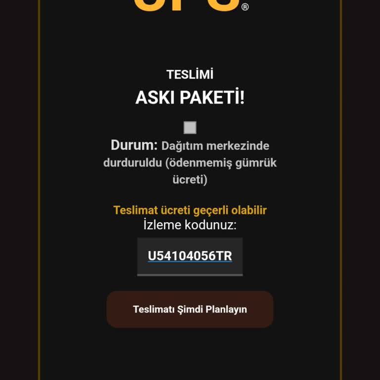 UPS Adına Gelen Sahte E-postalar Mağdur Ediyor