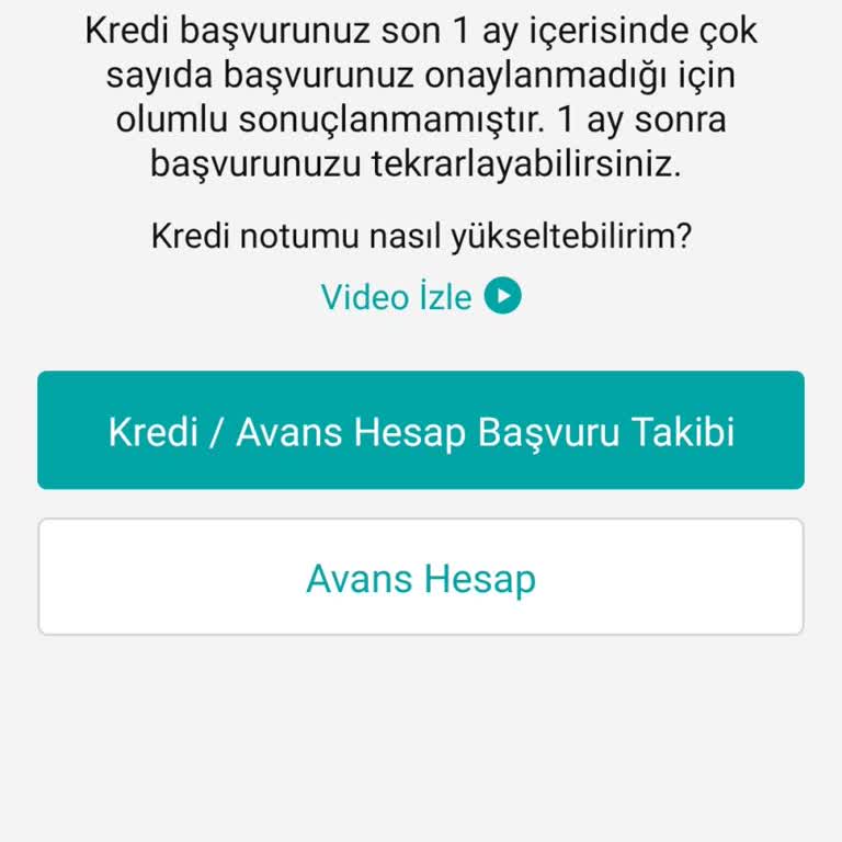 Garanti Bankası Avans Hesap Başvuru Sorunu