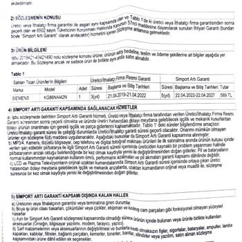 Siemens Buzdolabı Garanti Sorunu