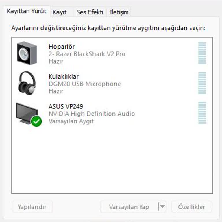 Ses Bağlantı Sorunu