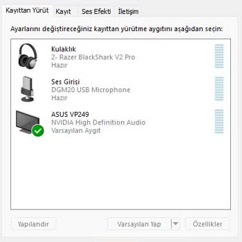 Bilgisayarımda Ses Çıkışı Sorunu