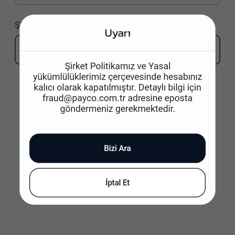 Bloke Olan Hesap Nedeniyle Zor Durumda Kalan Müşteri
