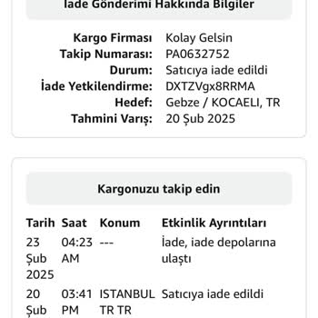 Amazon'dan Alınan Tabletin İade Sürecinde Sorun