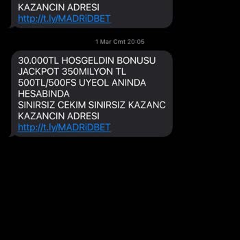 Vodafone'dan Gelen Sürekli Bahis Mesajları