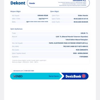 Denizbank'ta Para Transferi Sorunu