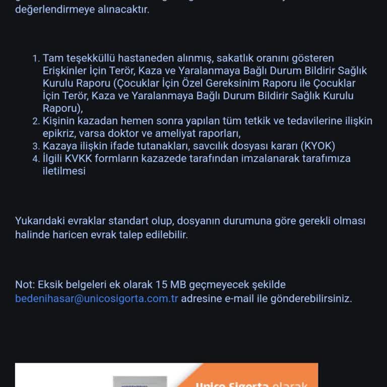Unico Sigorta İle Bedeni Hasar Sürecinde Yaşanan Zorluklar