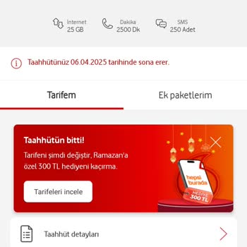 Vodafone İnternet Paketim Gizemli Şekilde Tükendi
