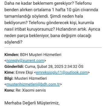 Xiaomi Yetkili Servisi BDH'nin Telefon Teslimatındaki Gecikmesi