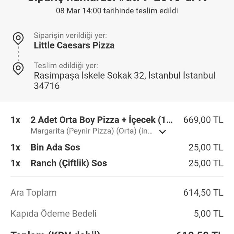 Fişsiz Sipariş Sorunu: Paramı İstiyorum