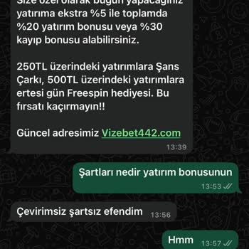 Vizebet'te Çekim Talebi Sorunu