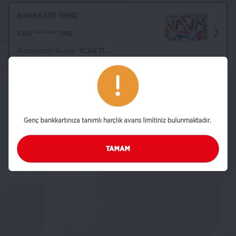 Ziraat Bankası Harçlık Avans Tanımlama Sorunu