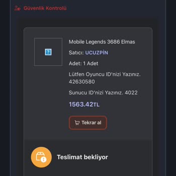Siparişim Güvenlik Kontrolünde Kaldı Ulaşamıyorum