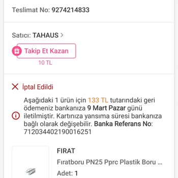 Ürün İptali Ve Fiyat Artışı Sorunu