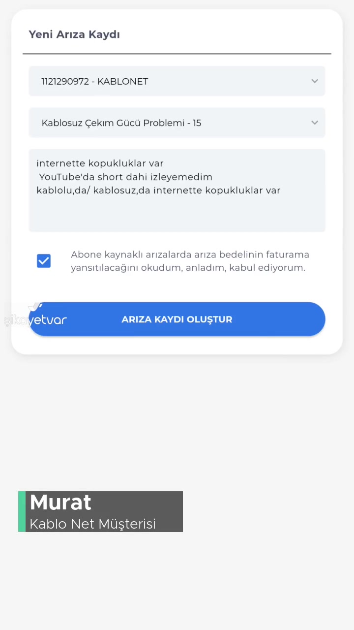 Kablo Net Arıza Kaydı Oluşturamadım videonun kapak resmi