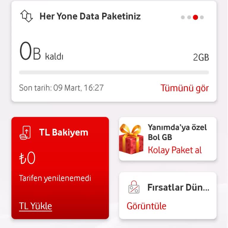 Vodafone'un Sahur Tarifeleri Ve İnternet Yüklemeleri Sorunu