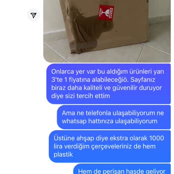 Hayal Kırıklığı Yaratan Alışveriş: Ahşap Çerçeve Yerine Plastik Ve İletişim Sorunları