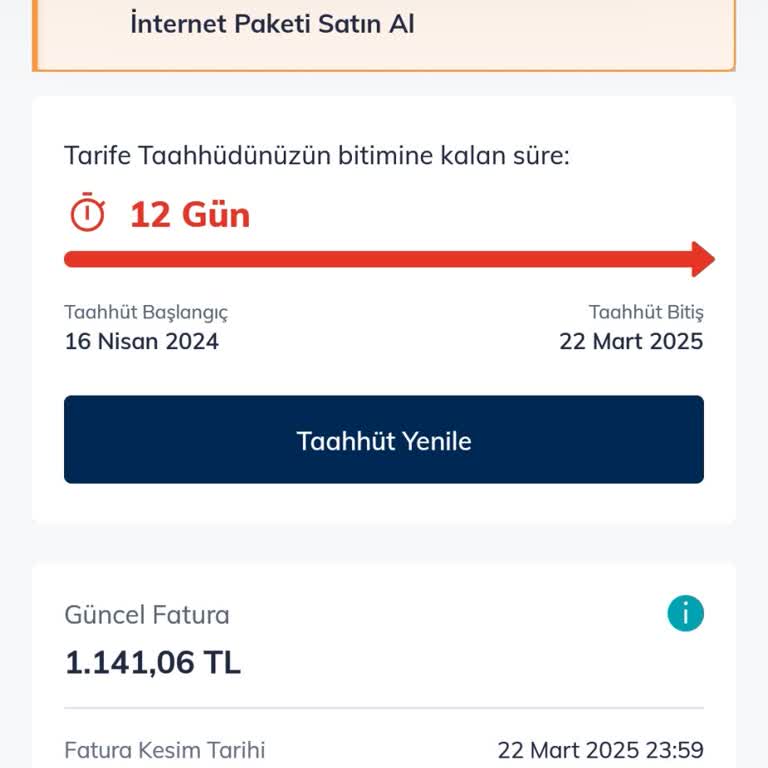 Taahhüt Yenileme Sonrası Fatura Şoku Ve Müşteri Hizmetlerine Ulaşamama Sorunu