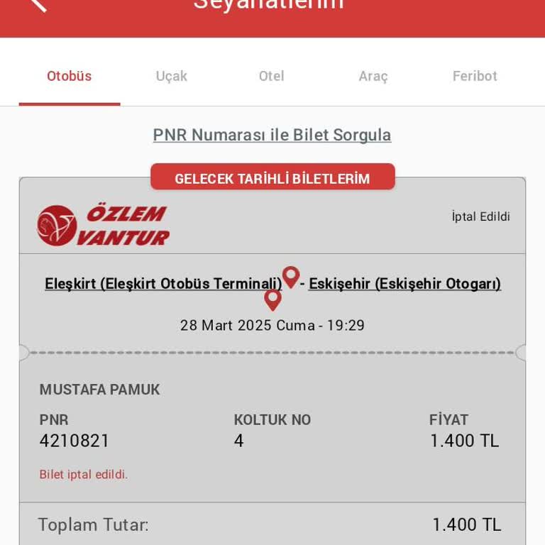 Bilet İptali Ve Fiyat Artışıyla Mağduriyet