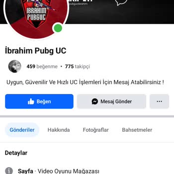 Facebook'ta Sahte PUBG UC Satışı
