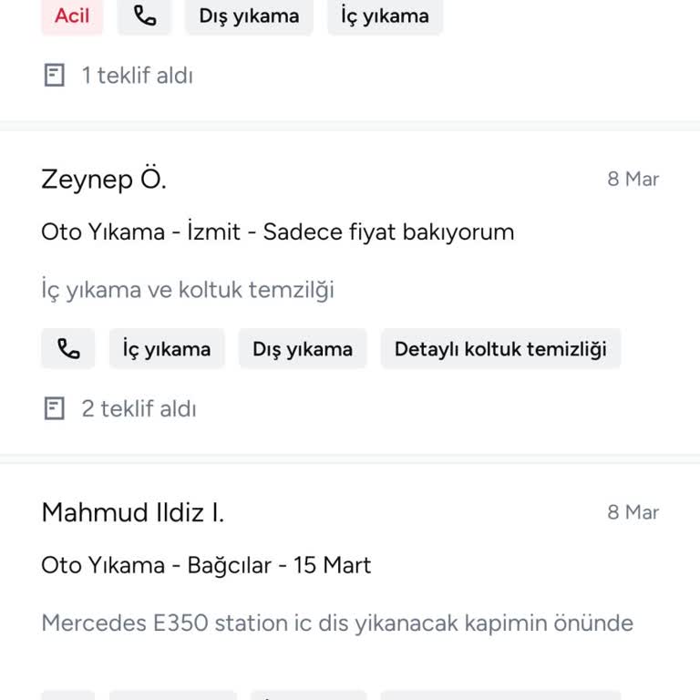 Armut Hizmetlerinde Koltuk Yıkama İlanı Eksikliği