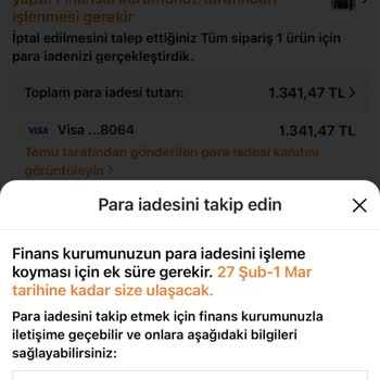 Yanlış Siparişin İadesi Hala Yapılmadı