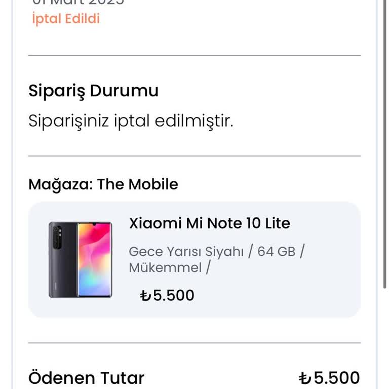 Getmobil'den Sipariş Edilen Telefonun Satış Ve İptal Sorunu