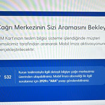 Mobil İmza Teslimatında Bilgi Eksikliği