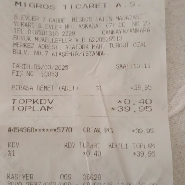 Migros'ta Pırasa Fiyat Şoku
