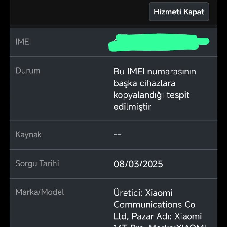 Amazon'dan Aldığım Telefonun IMEI Numarası Kopyalandı, Çözüm Yok!
