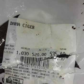 Eksik Ve Bozulmuş Dana Ciğer Satışı