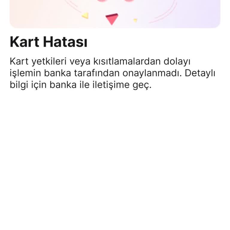 Kredi Kartı Güvenlik Kısıtlaması Sorunu