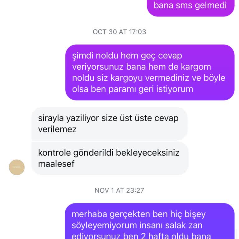 Kargo Sorunu Ve İlgisiz Müşteri Hizmetleri