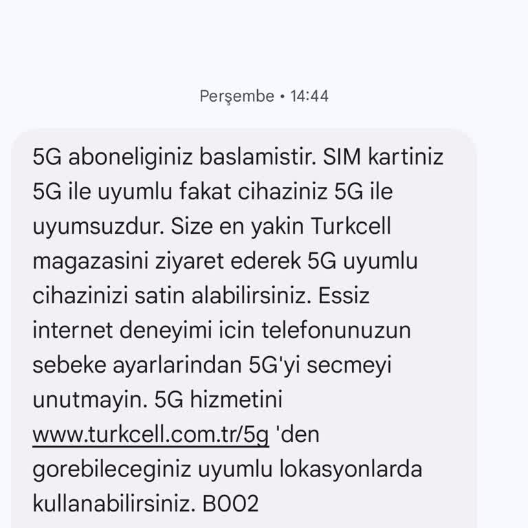 Yanıltıcı 5G Mesajıyla Başlayan Sim Kart Sorunu