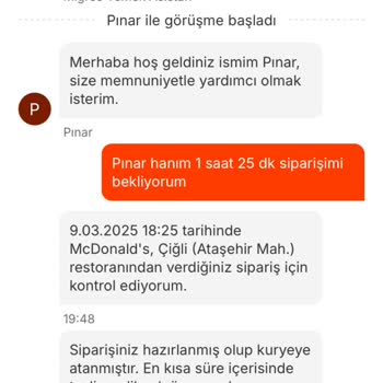 McDonald's Siparişimde Uzun Bekleyiş Ve İletişim Sorunu
