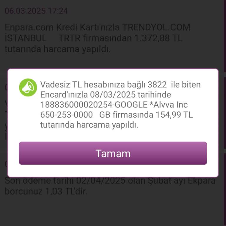 Google Alvva Üzerinden İzinsiz Para Çekimi Ve İletişim Sorunu