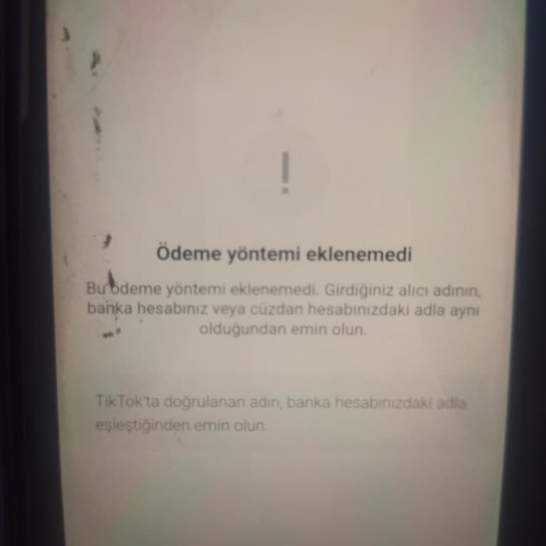 TikTok Hesabımda Banka Bilgisi Ekleme Sorunu