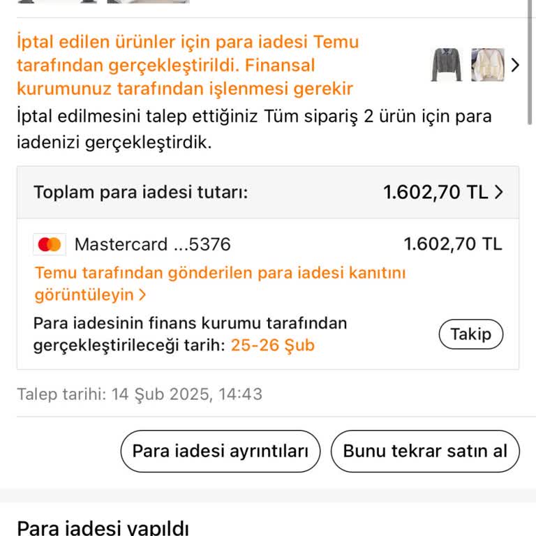 İade Edilmeyen Para Ve Yetersiz Müşteri Hizmetleri