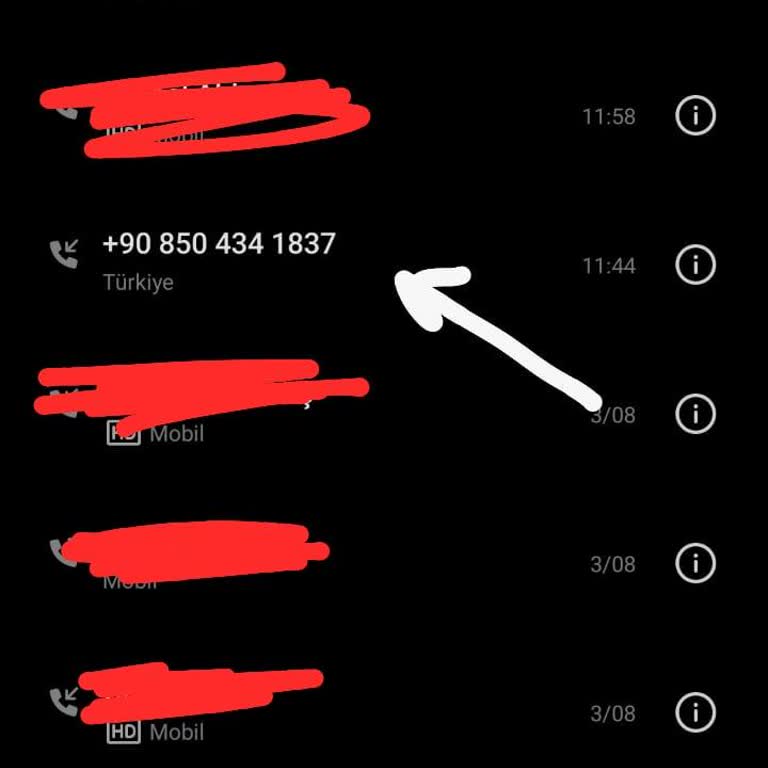 08504341837 Beklenmedik Telefon Kapatma