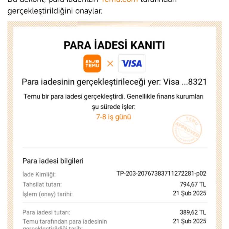 Temu'dan İptal Edilen Siparişin Para İadesi Neden Gecikti?