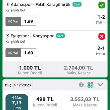 Kazanan Kuponum Kaybedenler Listesinde!