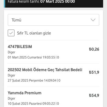 Vodafone Yanımda Premium Ve Pay Üzerinden Haksız Ek Ücretlendirme