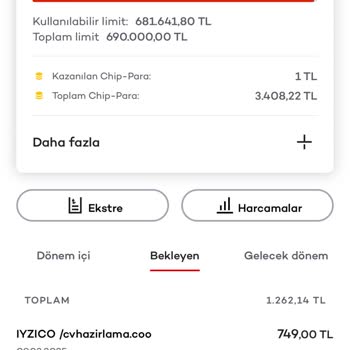 CV Hazırlama Sitesinden İzinsiz 749 TL Çekimi